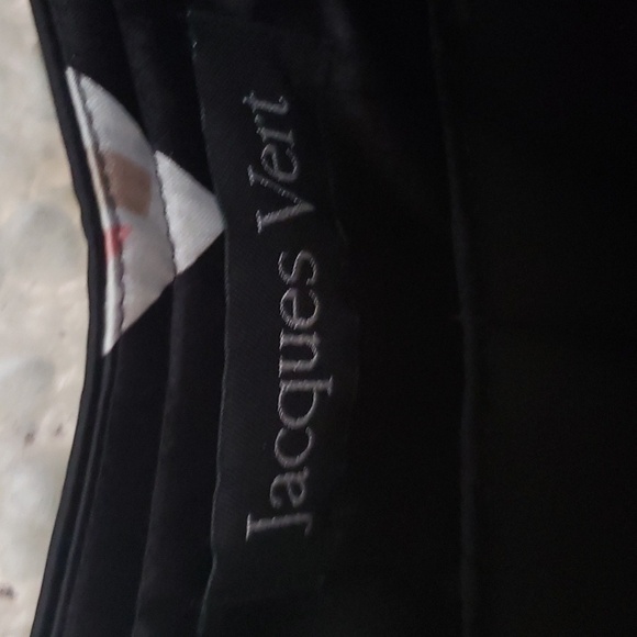 Jacques vert 2 pc skirt set black with tan/pink leaves size 18 - Picture 3 of 4